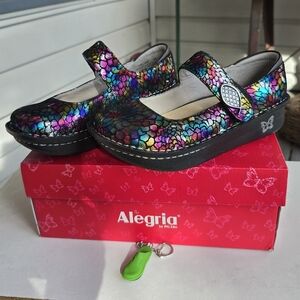 Alegria Paloma Minnow Rainbow Mary Jane NIB & Keychain